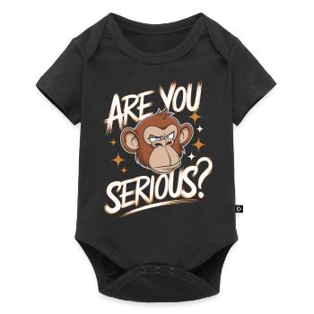 Monkey Monkey Animal Gorilla Chimpanzee - Baby Premium short-sleeve bodysuit - black - Front