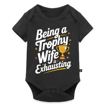 Femme Épouse Partenaire Famille Marié - Body à manches courtes Premium Bébé - noir - Devant
