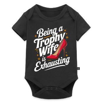 Femme Épouse Partenaire Famille Marié - Body à manches courtes Premium Bébé - noir - Devant