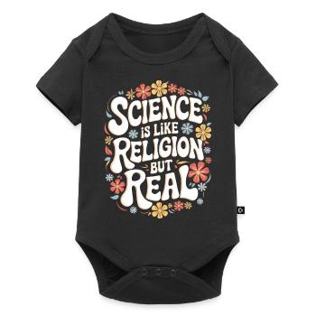 Athéisme, athée, anti-religion, agnostique - Body à manches courtes Premium Bébé - noir - Devant