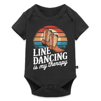 Line Dancing Tanzen Tänzer - Baby Premium Kurzarmbody - Schwarz - Vorne