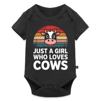 Éleveur de vaches Ferme Éleveur de vaches - Body à manches courtes Premium Bébé - noir - Devant