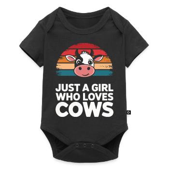 Éleveur de vaches Ferme Éleveur de vaches - Body à manches courtes Premium Bébé - noir - Devant