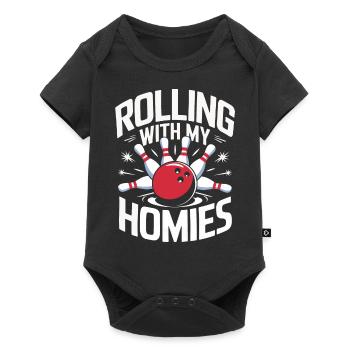 Bowling Bowler Pin Ball Bowling Ball - Body à manches courtes Premium Bébé - noir - Devant