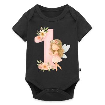 Fee Geburtstag / Fairy Birthday - Baby Premium Kurzarmbody - Schwarz - Vorne