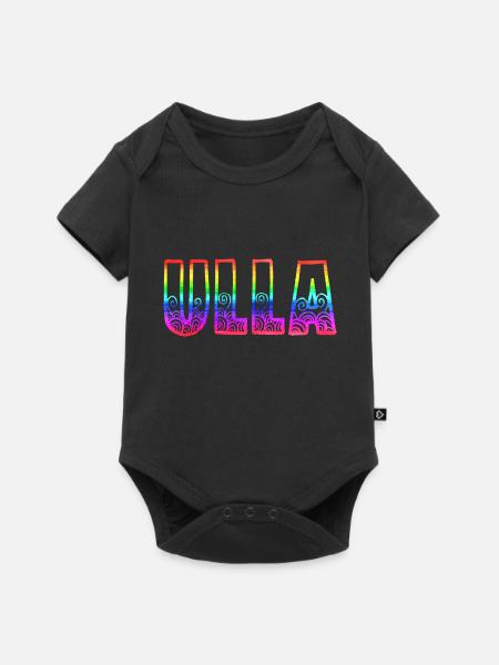 ulla rs regenbogen - Baby Premium Kurzarmbody - Schwarz