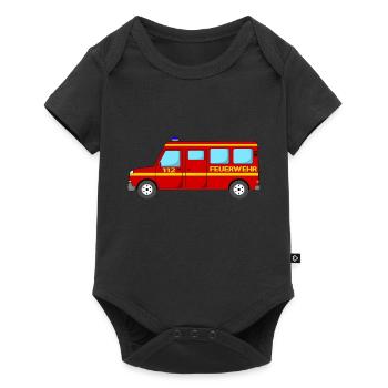 Feuerwehrbus 112 - Baby Premium Kurzarmbody - Schwarz - Vorne