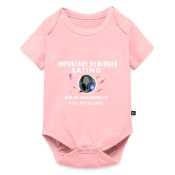 Manger avec le micro allumé - Body à manches courtes Premium Bébé - rose - Devant