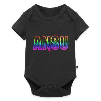 Ansu RS Arc-en-ciel - Body à manches courtes Premium Bébé - noir - Devant