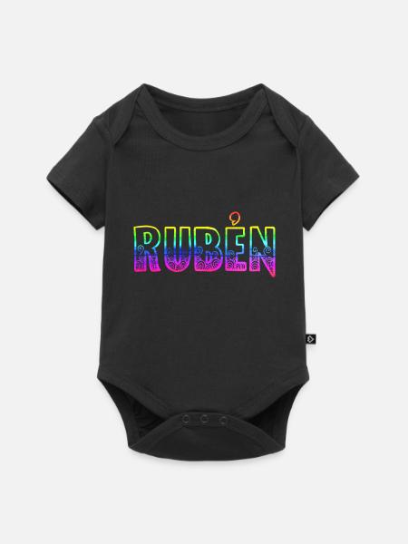 rubén rs regenbogen - Baby Premium Kurzarmbody - Schwarz
