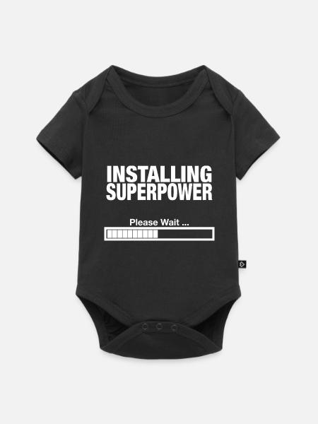 Superkräfte - Baby Premium Kurzarmbody - Schwarz