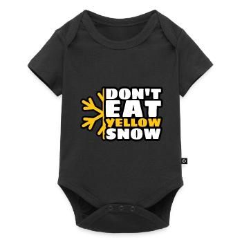 Dont Eat Yellow Snow Apres Ski Snowboarder Saying - Baby Premium short-sleeve bodysuit - black - Front