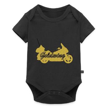Goldwing Geschenk Geschenkidee - Baby Premium Kurzarmbody - Schwarz - Vorne