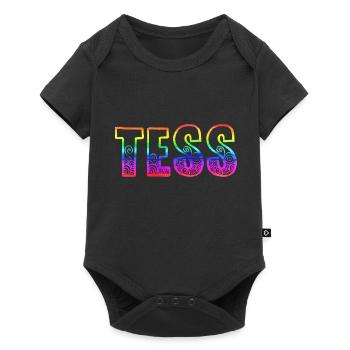 tess rs arc-en-ciel - Body à manches courtes Premium Bébé - noir - Devant