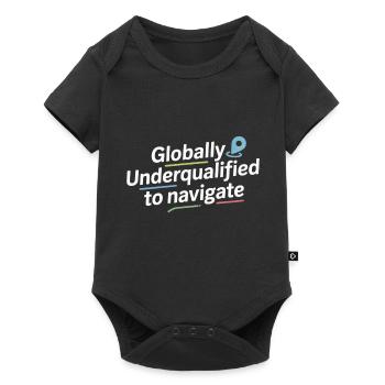 Globally Underqualified Navigation GIS Humor - Baby Premium short-sleeve bodysuit - black - Front