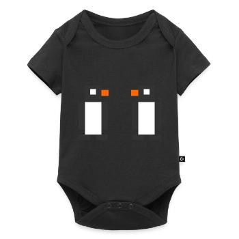 Digital penguins - Baby Premium short-sleeve bodysuit - black - Front