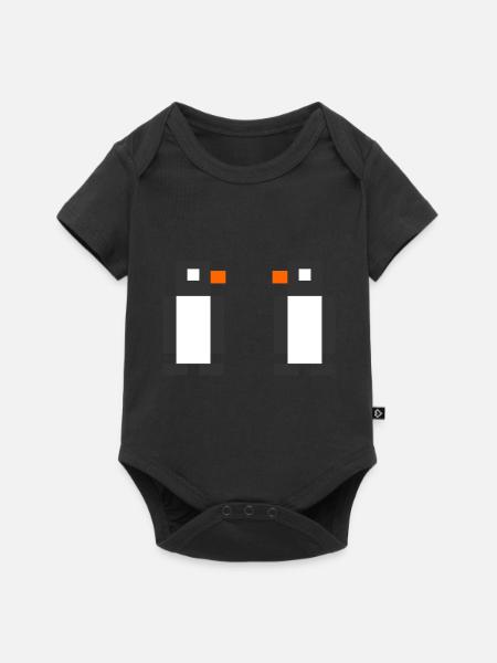 Digitale Pinguine - Baby Premium Kurzarmbody - Schwarz