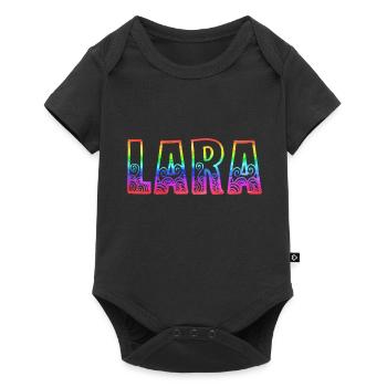 lara rs arc-en-ciel - Body à manches courtes Premium Bébé - noir - Devant