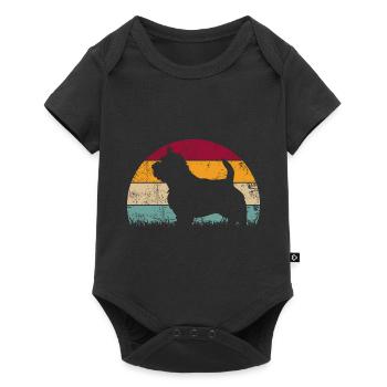 Norwich Terrier Dog Vintage Retro - Baby Premium short-sleeve bodysuit - black - Front
