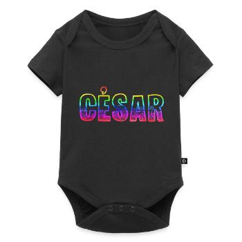 César RS Arc-en-ciel - Body à manches courtes Premium Bébé - noir - Devant