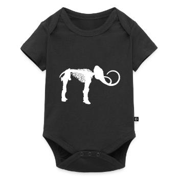 Mammut Eiszeit Skelett - Baby Premium Kurzarmbody - Schwarz - Vorne