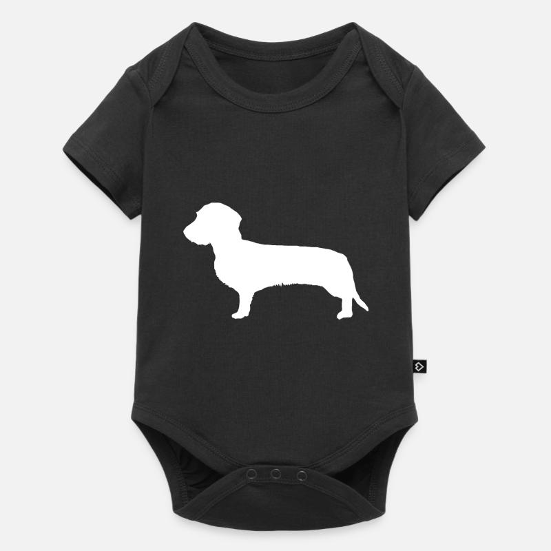Teckel silhouette cadeau teckel teckel - Body à manches courtes Premium Bébé - noir