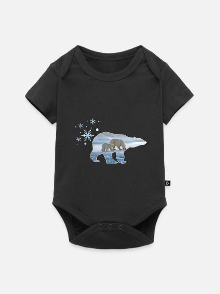 Eisbär - Baby Premium Kurzarmbody - Schwarz