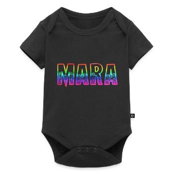 mara rs regenbogen - Baby Premium Kurzarmbody - Schwarz - Vorne