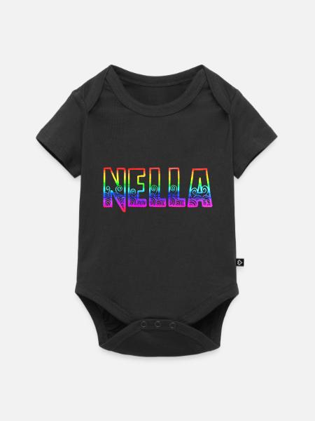 nella rs regenbogen - Baby Premium Kurzarmbody - Schwarz