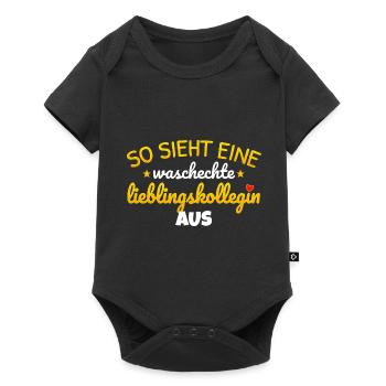 Lieblingskollegin Spruch Geschenkidee Tasse Tshirt - Baby Premium Kurzarmbody - Schwarz - Vorne