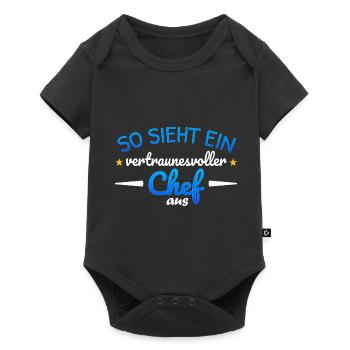Vertrauensvoller Chef Spruch Geschenk Geburtstag - Baby Premium Kurzarmbody - Schwarz - Vorne