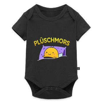 Plüschmors Norddeutschland plattdeutsch Bienen - Baby Premium Kurzarmbody - Schwarz - Vorne