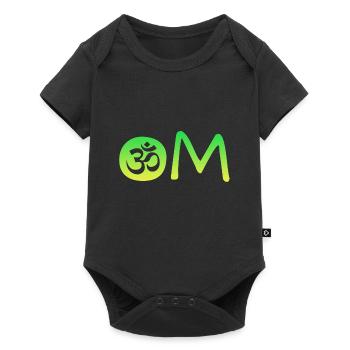 Om Namaste - Baby Premium Kurzarmbody - Schwarz - Vorne