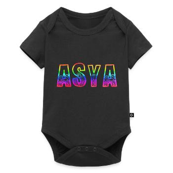 Asya RS Arc-en-ciel - Body à manches courtes Premium Bébé - noir - Devant