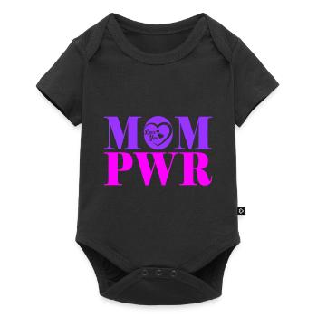 Mompower Strong Mom | Color changeable - Baby Premium short-sleeve bodysuit - black - Front