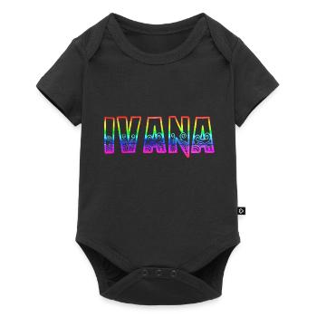 Ivana RS Arc-en-ciel - Body à manches courtes Premium Bébé - noir - Devant