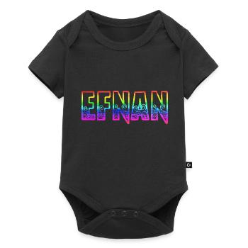 EFNAN RS Arc-en-ciel - Body à manches courtes Premium Bébé - noir - Devant
