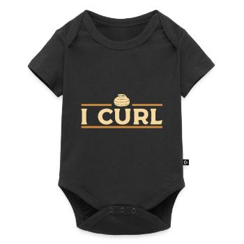 Curling - Baby Premium Kurzarmbody - Schwarz - Vorne