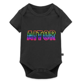 Aitor RS Rainbow - Baby Premium short-sleeve bodysuit - black - Front