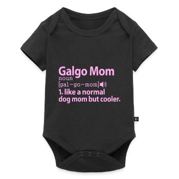 Galgo Español Chien Greyhound Disant Maman Maîtresse - Body à manches courtes Premium Bébé - noir - Devant