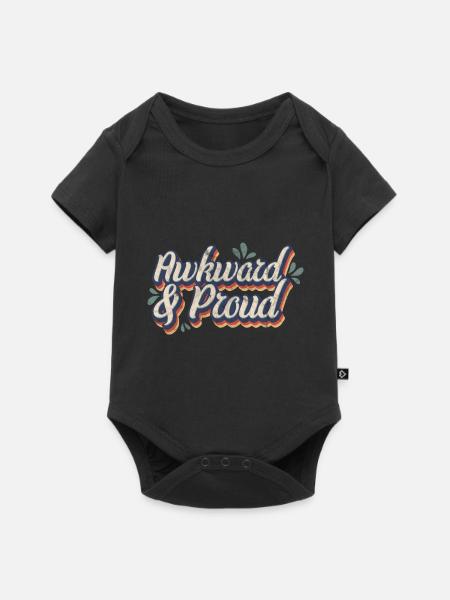 Awkward & Proud - Baby Premium Kurzarmbody - Schwarz