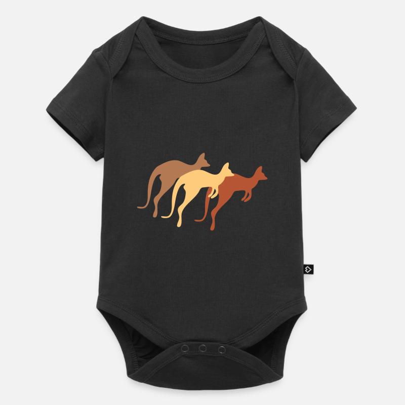 Känguru - Baby Premium Kurzarmbody - Schwarz