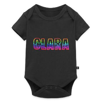 clara rs arc-en-ciel - Body à manches courtes Premium Bébé - noir - Devant
