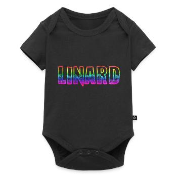 linard rs regenbogen - Baby Premium Kurzarmbody - Schwarz - Vorne