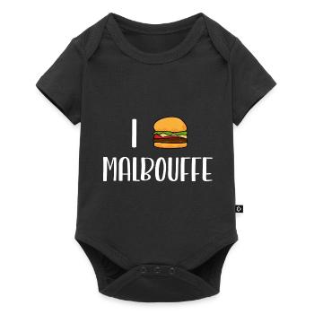 i love malbouffe - Body à manches courtes Premium Bébé - noir - Devant