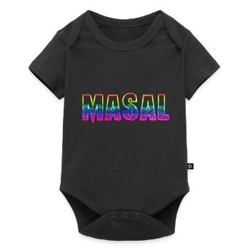 Masal RS Arc-en-ciel - Body à manches courtes Premium Bébé - noir - Devant