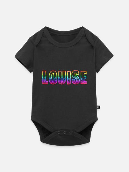 louise rs regenbogen - Baby Premium Kurzarmbody - Schwarz