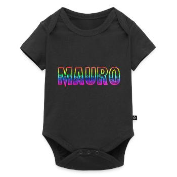 mauro rs arc-en-ciel - Body à manches courtes Premium Bébé - noir - Devant