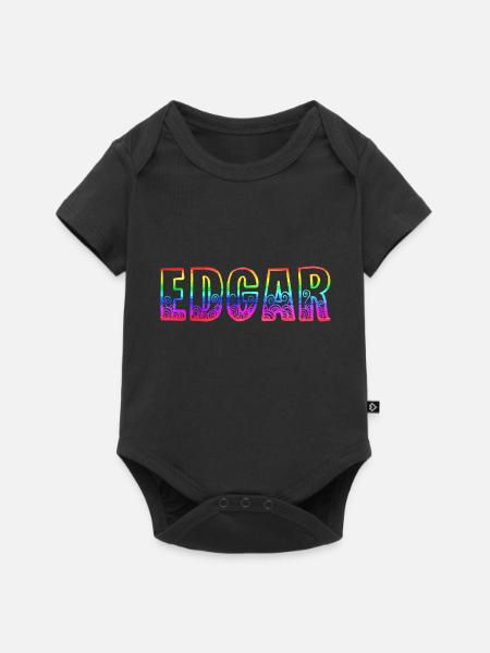 edgar rs regenbogen - Baby Premium Kurzarmbody - Schwarz