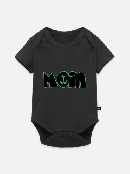 Moin - Baby Premium Kurzarmbody - Schwarz